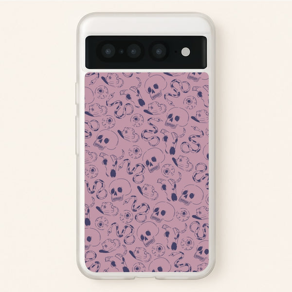 Purple Snakes And Skulls - Western   - Western Phone Case for Google Pixel 7 Pro