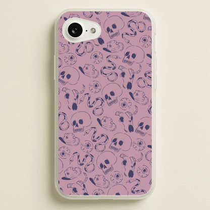 Purple Snakes And Skulls - Western   - Western Phone Case for iPhone 16e