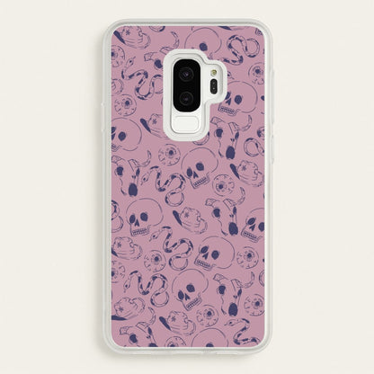 Purple Snakes And Skulls - Western   - Western Phone Case for Galaxy S9 Plus