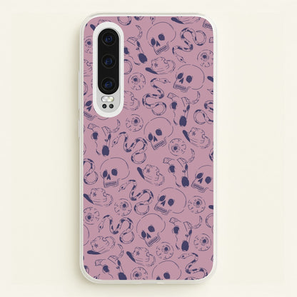 Purple Snakes And Skulls - Western   - Western Phone Case for Huawei P30