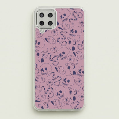 Purple Snakes And Skulls - Western   - Western Phone Case for Galaxy A12