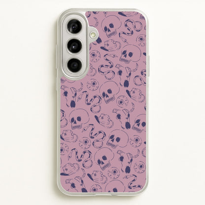 Purple Snakes And Skulls - Western   - Western Phone Case for Galaxy A56