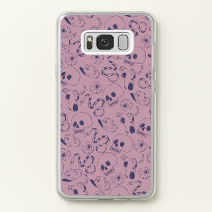 Purple Snakes And Skulls - Western   - Western Phone Case for Galaxy S8