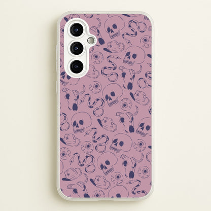 Purple Snakes And Skulls - Western   - Western Phone Case for Galaxy A54
