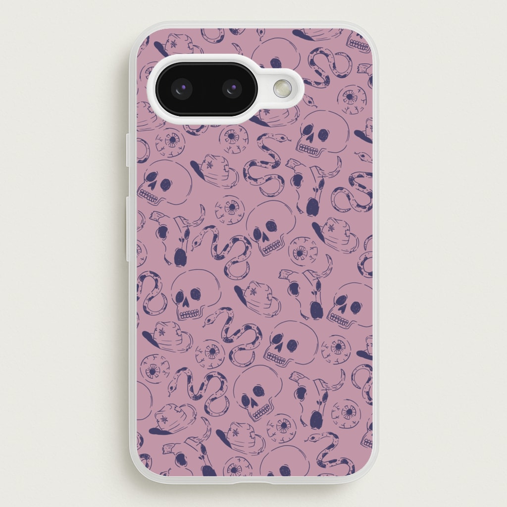 Purple Snakes And Skulls - Western   - Western Phone Case for Google Pixel 9a