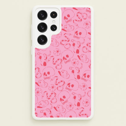 Pink Snakes And Skulls - Western   - Western Phone Case for Galaxy S23 Ultra