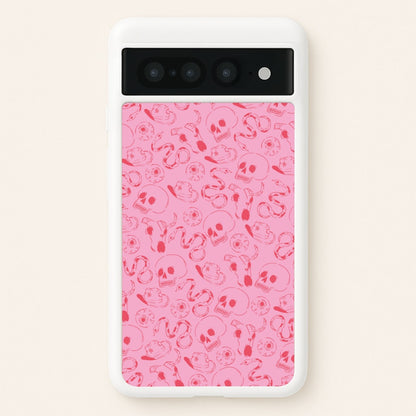 Pink Snakes And Skulls - Western   - Western Phone Case for Google Pixel 7 Pro
