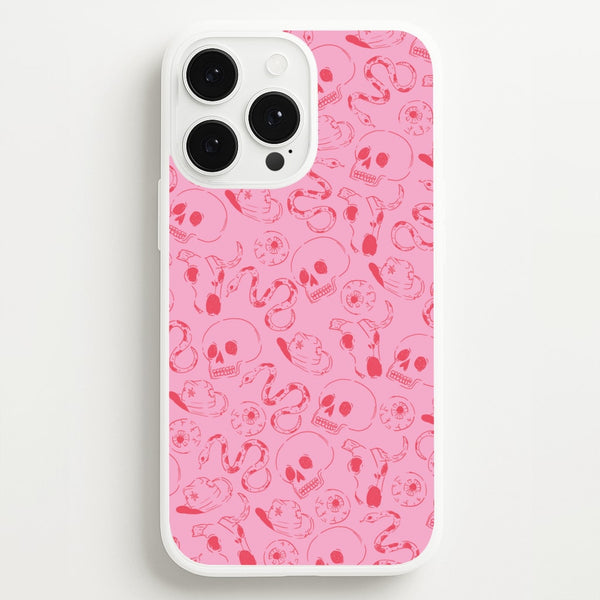 Pink Snakes And Skulls - Western   - Western Phone Case for iPhone 13 Pro Max