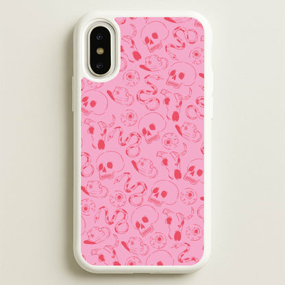 Pink Snakes And Skulls - Western   - Western Phone Case for iPhone X / XS