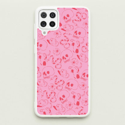 Pink Snakes And Skulls - Western   - Western Phone Case for Galaxy A12