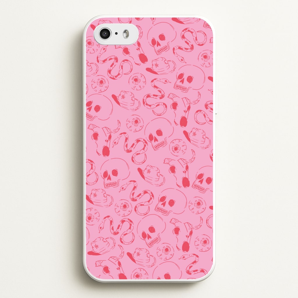 Pink Snakes And Skulls - Western   - Western Phone Case for iPhone 5 / 5s / SE 2016