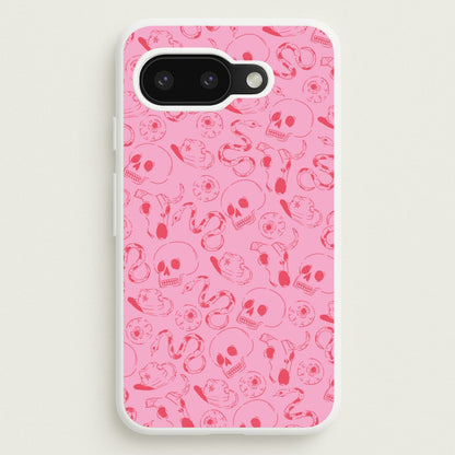 Pink Snakes And Skulls - Western   - Western Phone Case for Google Pixel 9a