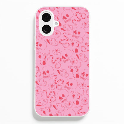 Pink Snakes And Skulls - Western   - Western Phone Case for iPhone 16 Plus