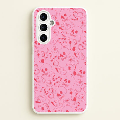 Pink Snakes And Skulls - Western   - Western Phone Case for Galaxy A54