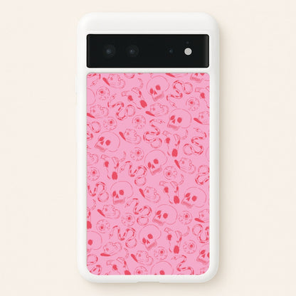 Pink Snakes And Skulls - Western   - Western Phone Case for Google Pixel 6