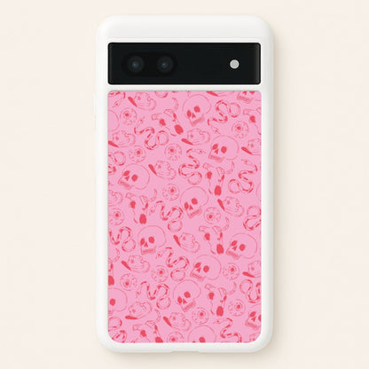 Pink Snakes And Skulls - Western   - Western Phone Case for Google Pixel 6a