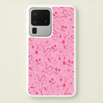 Pink Snakes And Skulls - Western   - Western Phone Case for Galaxy S20 Ultra