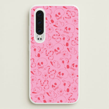 Pink Snakes And Skulls - Western   - Western Phone Case for Huawei P30
