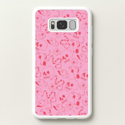 Pink Snakes And Skulls - Western   - Western Phone Case for Galaxy S8 Plus