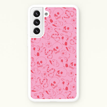 Pink Snakes And Skulls - Western   - Western Phone Case for Galaxy S22