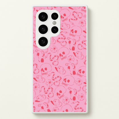 Pink Snakes And Skulls - Western   - Western Phone Case for Galaxy S24 Ultra
