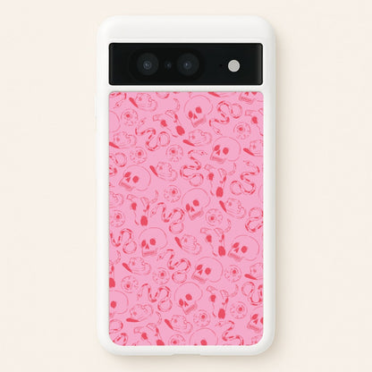 Pink Snakes And Skulls - Western   - Western Phone Case for Google Pixel 8