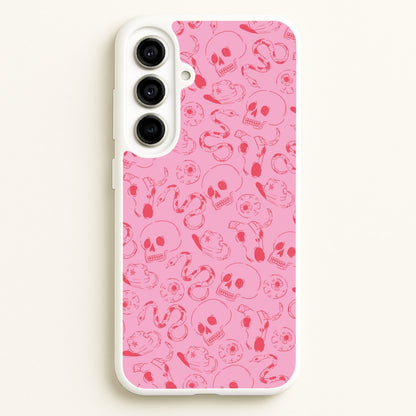 Pink Snakes And Skulls - Western   - Western Phone Case for Galaxy A56