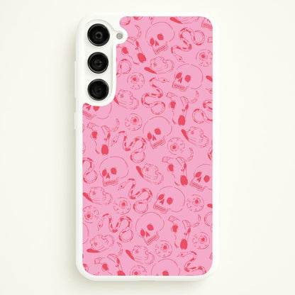 Pink Snakes And Skulls - Western   - Western Phone Case for Galaxy S23