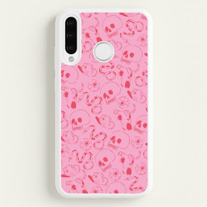 Pink Snakes And Skulls - Western   - Western Phone Case for Huawei P30 Pro
