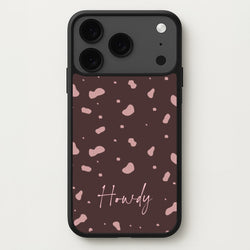 Cow Print Howdy Phone Case for iPhone 17 Pro