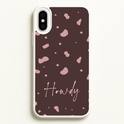 Cow Print Howdy  - Western Phone Case for iPhone XS Max