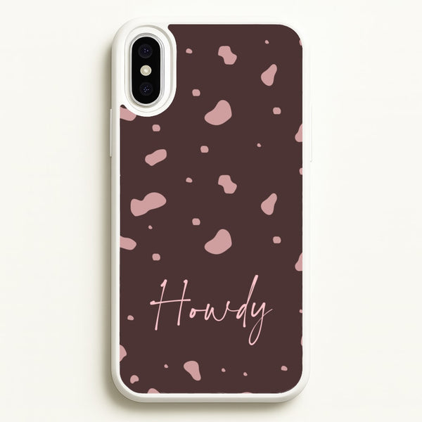 Cow Print Howdy  - Western Phone Case for iPhone XS Max