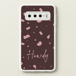 Cow Print Howdy  - Western Phone Case for Galaxy S10 Plus