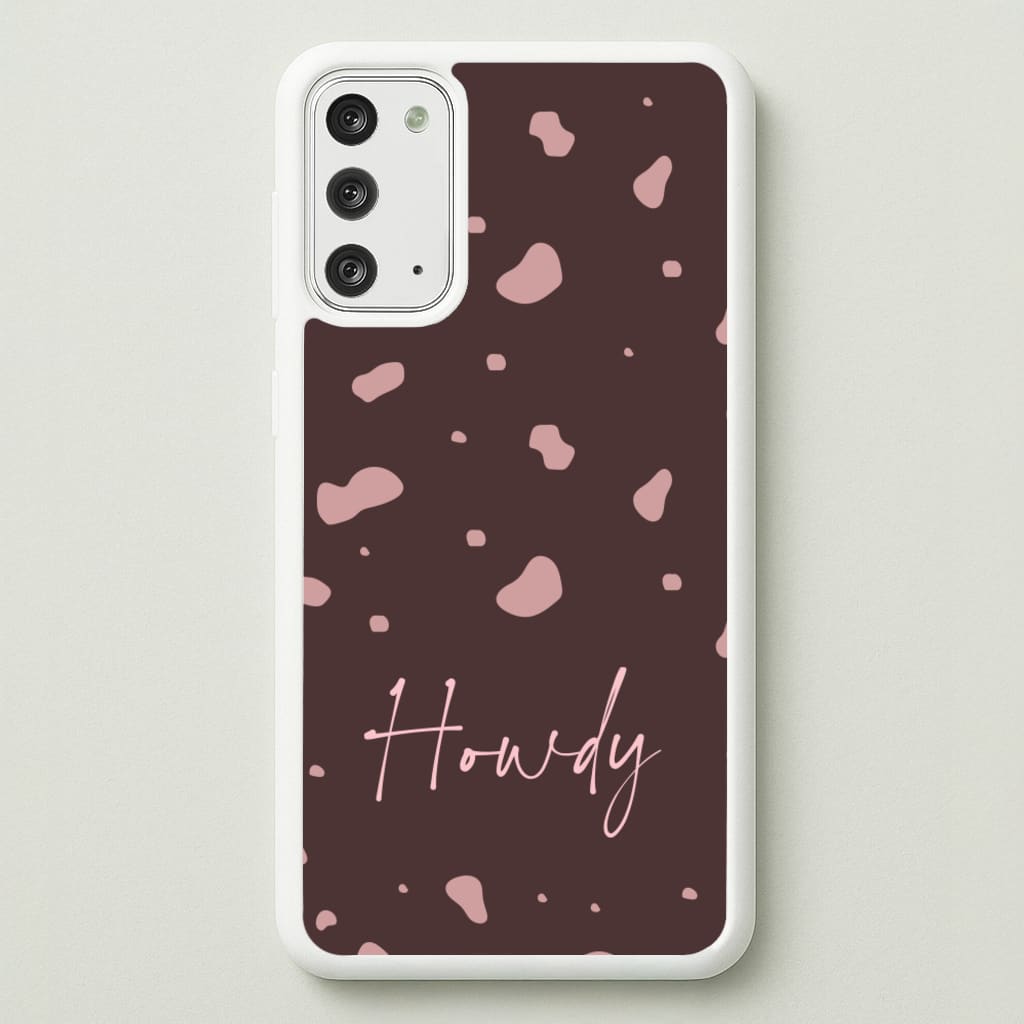 Cow Print Howdy  - Western Phone Case for Galaxy Note 20