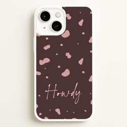Cow Print Howdy  - Western Phone Case for iPhone 13 Mini