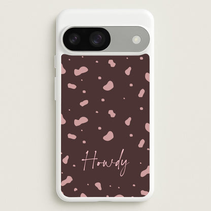 Cow Print Howdy  - Western Phone Case for Google Pixel 9 / 9 Pro