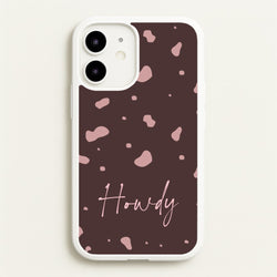 Cow Print Howdy  - Western Phone Case for iPhone 12 / 12 Pro