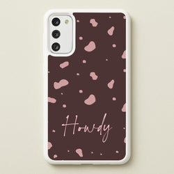 Cow Print Howdy  - Western Phone Case for Galaxy S20