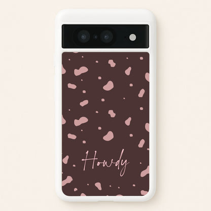 Cow Print Howdy  - Western Phone Case for Google Pixel 8
