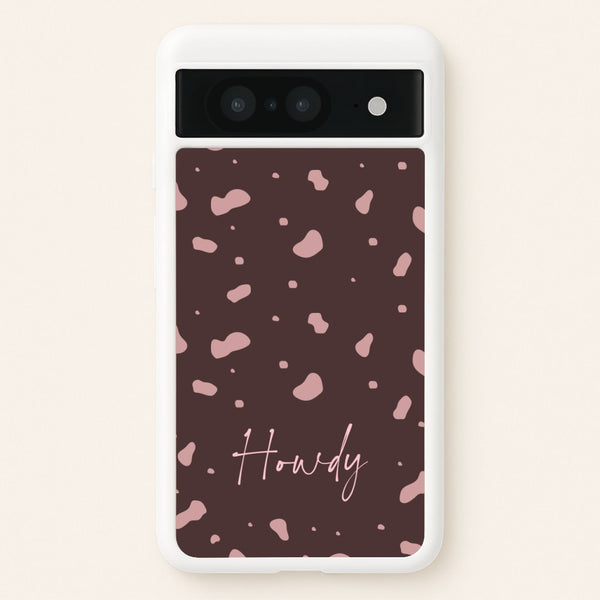 Cow Print Howdy  - Western Phone Case for Google Pixel 8