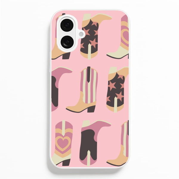 Dusty Pink Cowboy Boots Pattern Phone Case