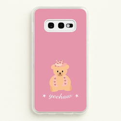 Yeehaw Teddy Bear  - Western Phone Case for Galaxy S10e