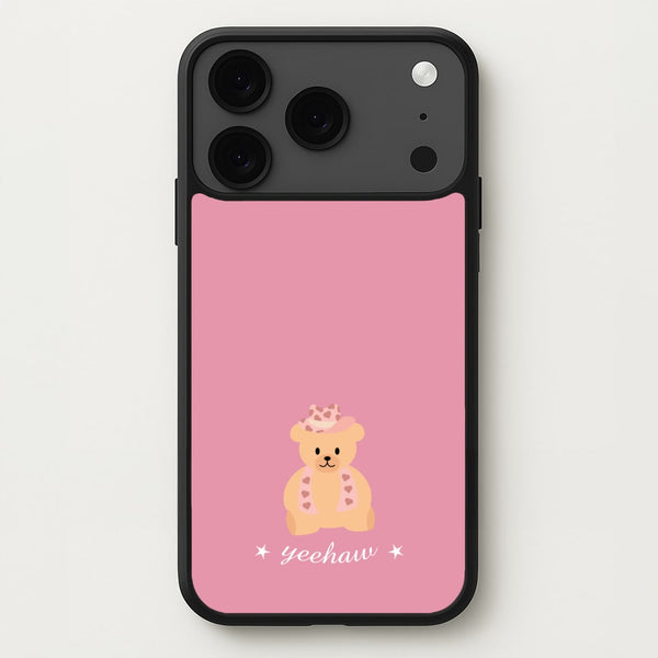 Yeehaw Teddy Bear Phone Case for iPhone 17 Pro