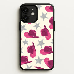 Pink Cowboy Hats And Stars Pattern  - Western Phone Case for iPhone 11