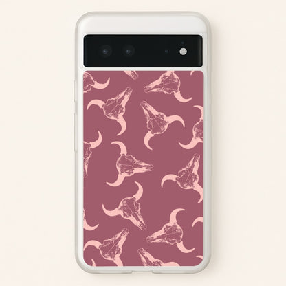 Pastel Skulls Pattern  - Western Phone Case for Google Pixel 6