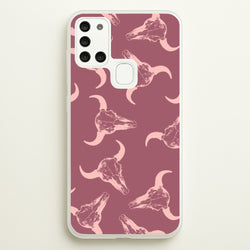 Pastel Skulls Pattern  - Western Phone Case for Galaxy A21s