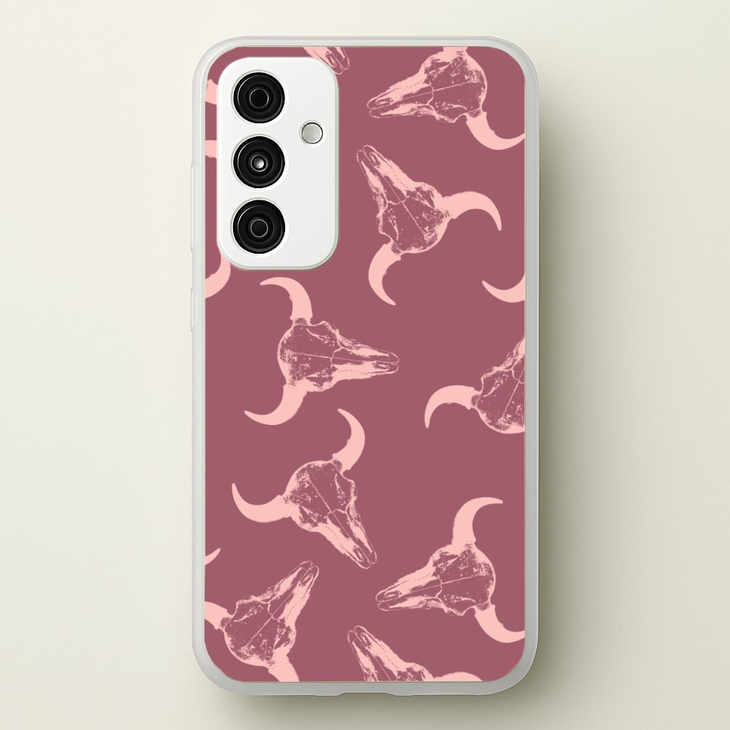 Pastel Skulls Pattern  - Western Phone Case for Galaxy A55