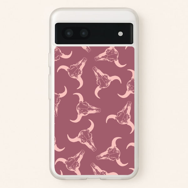 Pastel Skulls Pattern  - Western Phone Case for Google Pixel 6a