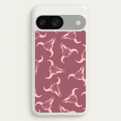 Pastel Skulls Pattern  - Western Phone Case for Google Pixel 9 / 9 Pro