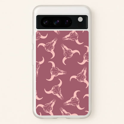Pastel Skulls Pattern  - Western Phone Case for Google Pixel 8 Pro